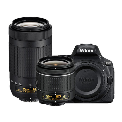 D5600 24.2MP DX-Format DSLR Camera with AF-P 18-55mm VR & 70-300mm ED Lens Kit