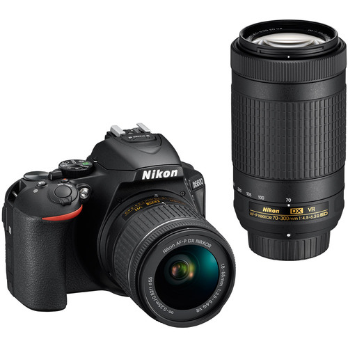 Nikon D5600 24.2MP DX-Format DSLR Camera w/ AF-P 18-55mm VR & 70-300mm ED Lens Kit #2