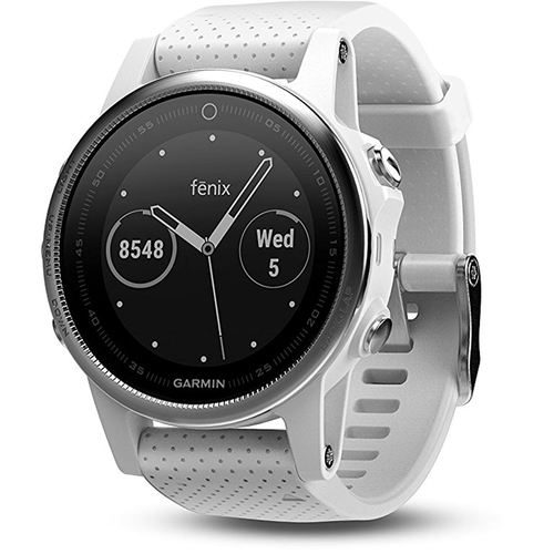 Garmin Fenix 5S Multisport 42mm GPS Watch - White with Carrara White Band