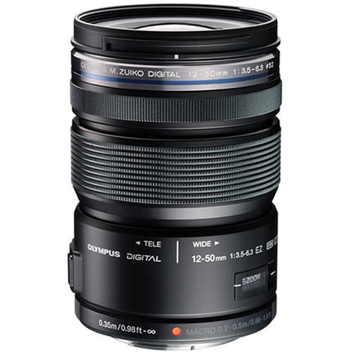 Olympus M.ZUIKO DIGITAL ED 12-50mm F3.5-6.3 EZ Lens (Black) - V314040BU000