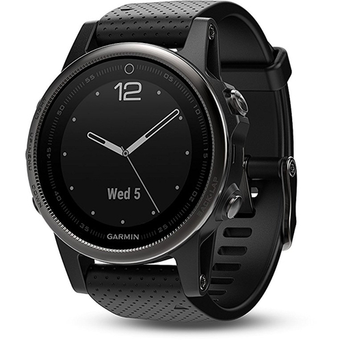 Garmin Fenix 5S Sapphire Multisport 42mm GPS Watch - Black with Black Band