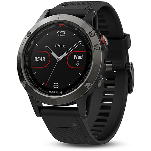 Garmin Fenix 5 Multisport 47mm GPS Watch - Slate Gray with Black Band