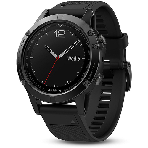 Garmin Fenix 5 Sapphire Multisport 47mm GPS Watch - Black with Black Band