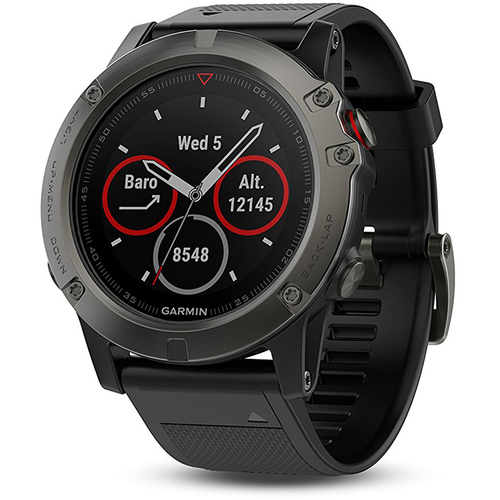 Garmin Fenix 5X Sapphire Multisport 51mm GPS Watch - Slate Gray with Black Band