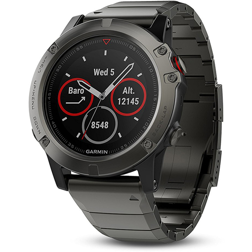 Garmin Fenix 5X Sapphire Multisport 51mm GPS Watch - Slate Gray with Metal Band