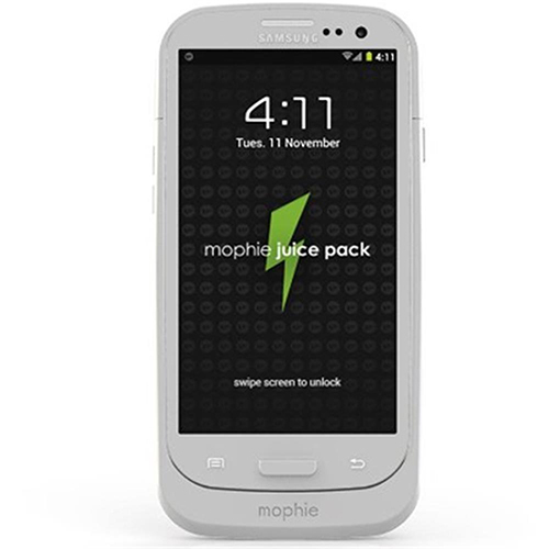 Mophie Rechargeable Charging Case for Samsung Galaxy SIII (White) - OPEN BOX