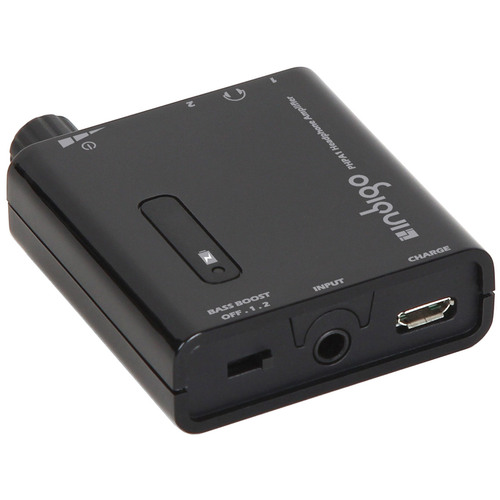 Indigo Portable Headphone Amplifier w/ Bass Boost EQ - Black - PHPA1