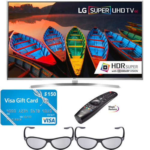 LG 65` 4K UHD HDR 240Hz 3D LED TV + Magic Remote BONUS $150 Visa Card - 65UH8500