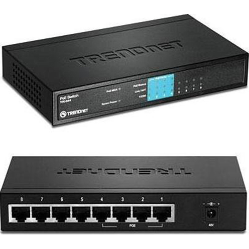 TRENDnet TPE-S44 8-Port 10/100Mbps PoE Fast Ethernet Switch 4 10/100 4 POE