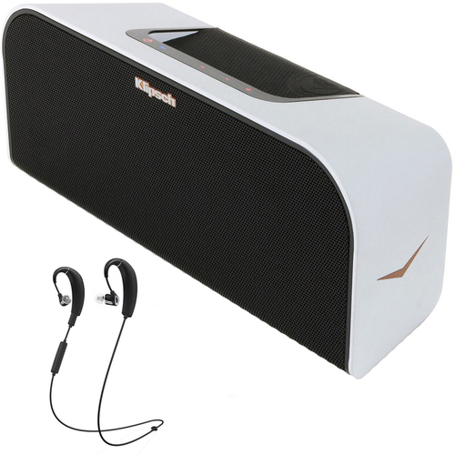 Klipsch Music Center KMC 3 Portable Speaker System White w/R6 B.tooth Headphones
