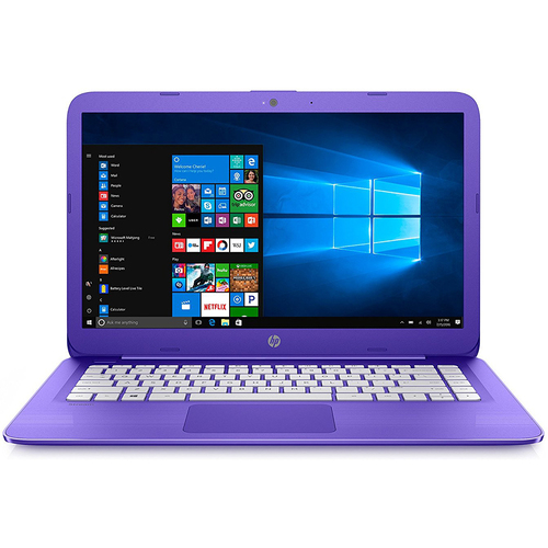 Hewlett Packard Stream 14-ax020nr 14.0` Violet Laptop - Intel Celeron N3060 Processor - OPEN BOX