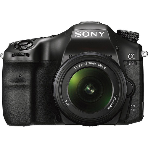 Sony ILCA68K/B a68 A-Mount 24.2MP Digital Camera w/18-55mm Zoom Lens - Blk - OPEN BOX