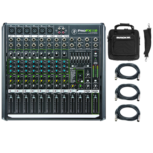 Mackie 12-Channel Professional FX Mixer with USB w/ Pro DJ Bundle