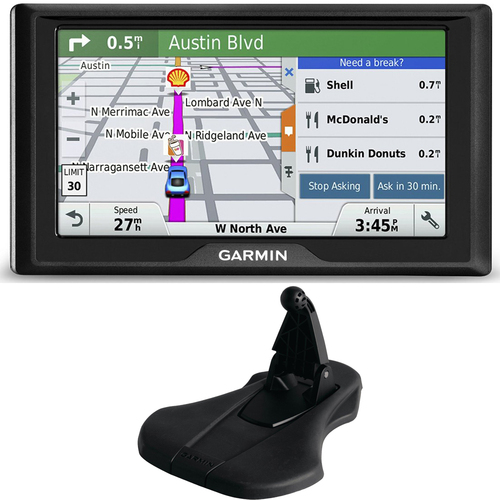 Garmin Drive 50 GPS Navigator (US) 010-01532-0D Friction Dashboard Mount Bundle