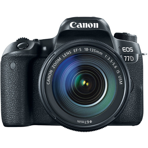 Canon EOS 77D 24.2 MP CMOS (APS-C) Digital SLR Camera with EF-S 18-135mm IS USM Lens