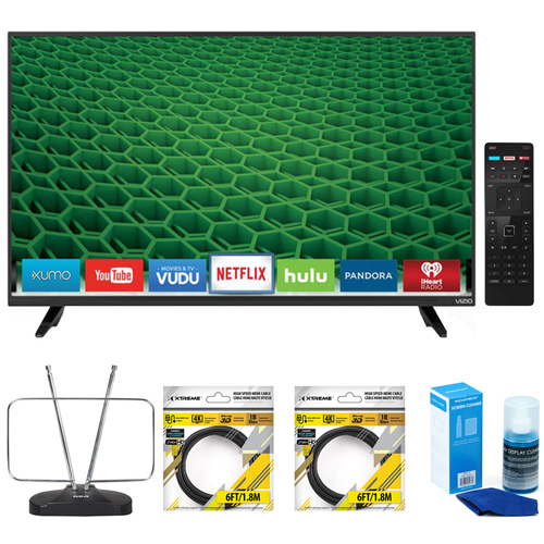 Vizio D50-D1 D-Series 50-Inch 120Hz Full Array LED Smart TV w/Accessories Bundle