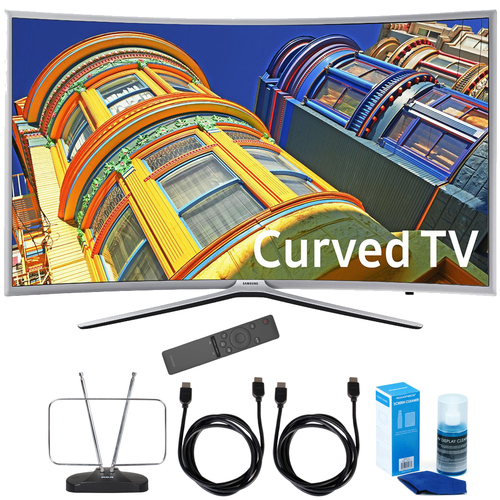 Samsung UN55K6250 Curved 55` 1080p FHD LED Smart TV K6250 6-Series + Cord Bundle