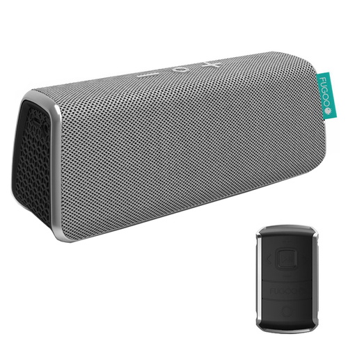 Fugoo Style Portable Waterproof Speaker (Silver) w/ Bluetooth + Remote Control