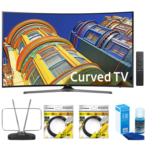 Samsung Curved 65` 4K UHD HDR Premium LED Smart TV UN65KU6500 w/ Accessories Kit