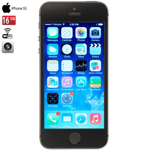 Apple iPhone 5S, 16GB, Gray, Verizon, 1-Year Warranty ME341LL/A- Certified Refurbished