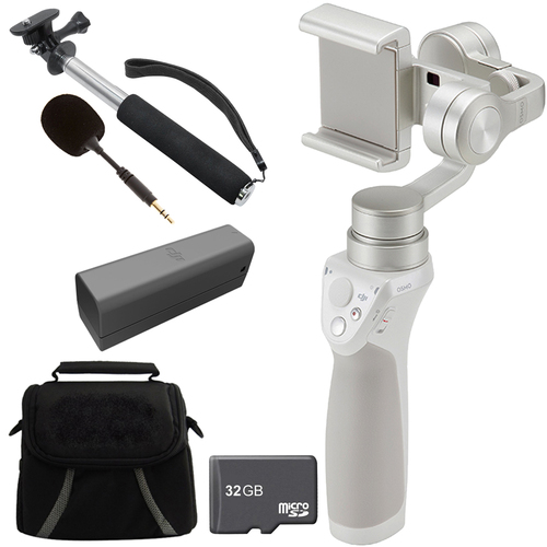 DJI Osmo Mobile Gimbal Stabilizer for Smartphones w/ Professional Bundle - Silver