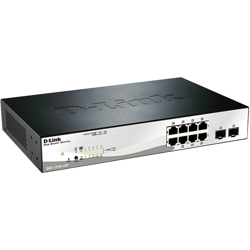 D-Link 10-Port Gigabit Web Smart PoE Switch - DGS-1210-10P