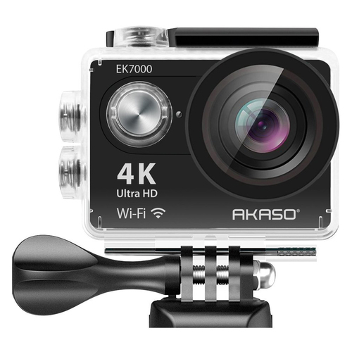 Akaso EK7000 Ultra HD 4k WIFI 170 Degree Wide Waterproof Sports Action Camera - Black
