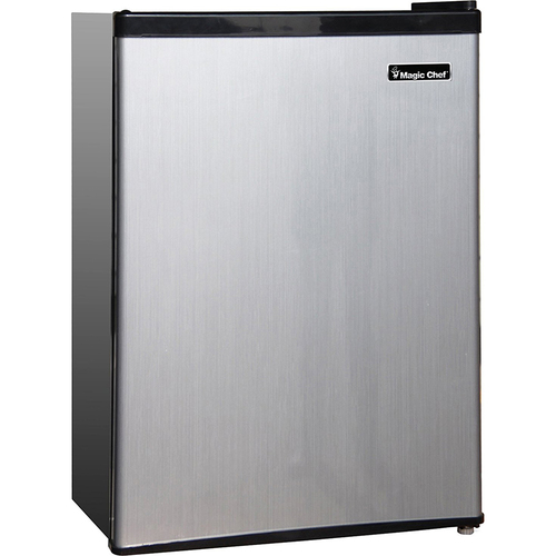 Magic Chef 2.4 Cu. Ft. Compact Fridge with Freezer in Stainless Steel - MCBR240S1
