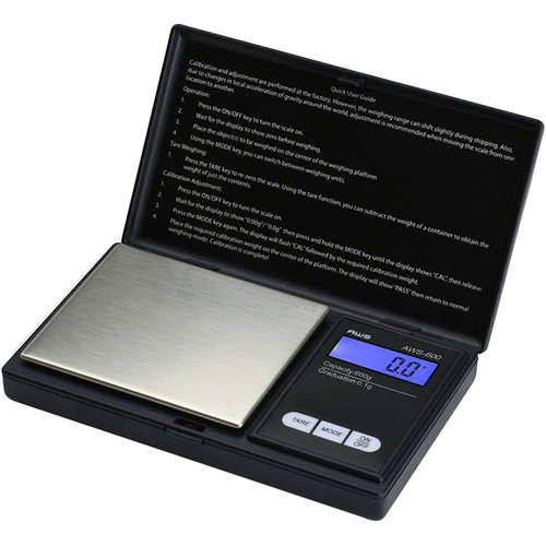 American Weigh Scales Digital Pocket Scale in Black - AWS-600-BLK
