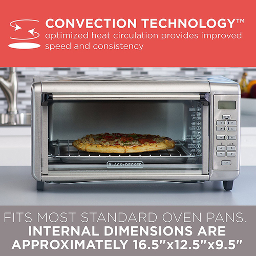 Black & Decker 8-Slice Toaster Oven with Digital Controls in Stainless  Steel - TO3290XSD