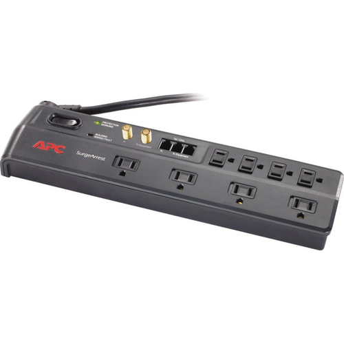 APC Home Office SurgeArrest 8 Outlet with Phone and Coax Protection 120V - P8VT3