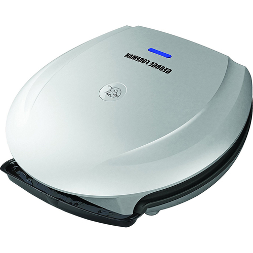 George Foreman 103 Square Inch Fixed Plate Grill with Platinum Finish - GR0030P