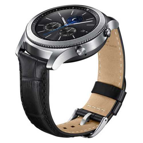 Samsung Gear S3 Alligator Grain Band for Gear S3 Classic & Frontier Watch - Black