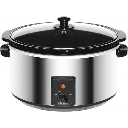 Brentwood Stainless Steel 8.0 Quart Slow Cooker in Silver - SC-170S