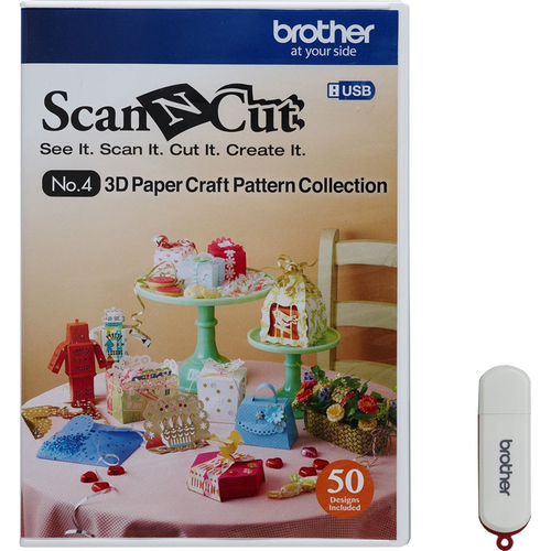 Brother USB No. 4 3D Paper Craft Pattern Collection - CAUSB4