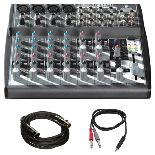 Behringer Xenyx Premium 12-Input 2-Bus Mixer w/ Mic Preamps + Pro Audio Bundle