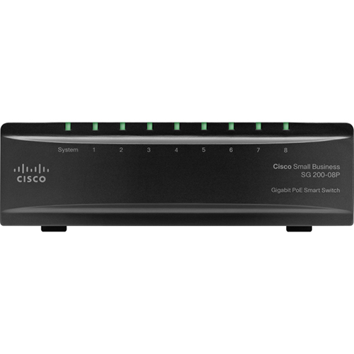 Cisco SG200-08 8-Port Gigabit Smart Switch - SLM2008T-NA