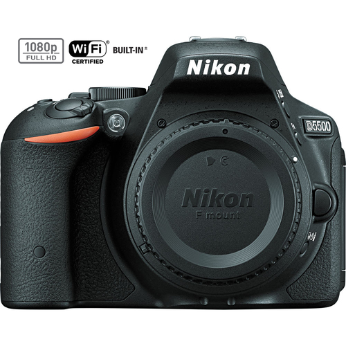 Nikon D5500 Black DX-format Digital SLR Camera Body - Certified Refurbished