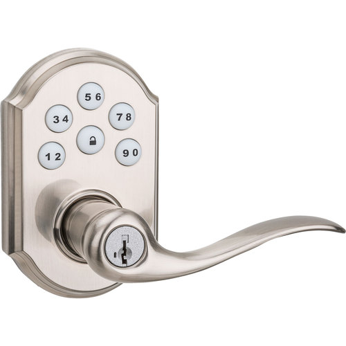 Kwikset 912 Z-wave Lever Door Handle & Code Lock, Satin Nickel