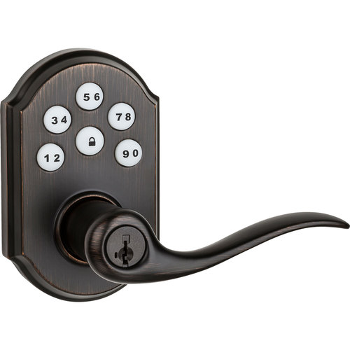 Kwikset 912 Z-wave Lever Door Handle & Code Lock, Venetian Bronze