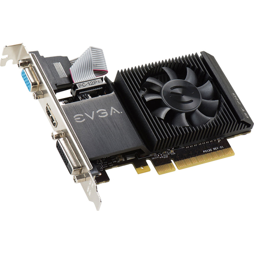 EVGA GeForce GT 710 1GB 64bit Single Slot Low Profile Graphics Card - 01G-P3-2711-KR