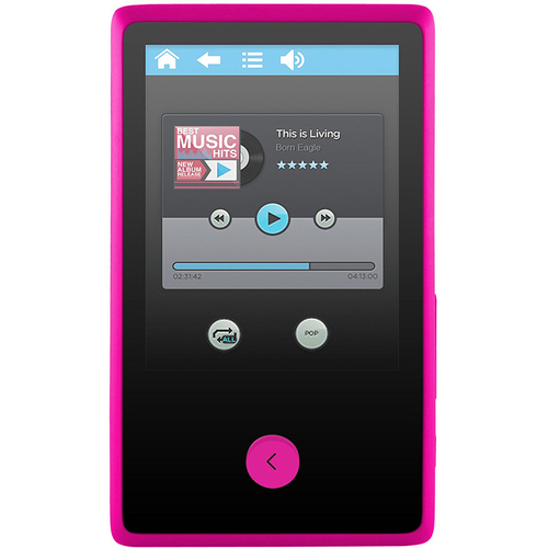 Ematic 8GB 2.4` Touch Screen MP3 Video Player with Bluetooth in Pink - EM318VIDPN