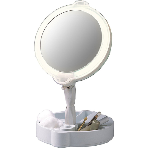 Floxite Home and Travel Mate 9x Mag with 360 degree Lighting Mirror - 7501-8-9