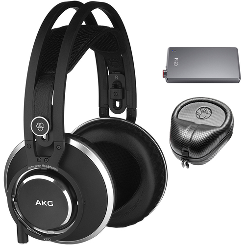 AKG Master Reference Closed-Back Studio Headphones K872 w/ A5 Amplifier Bundle