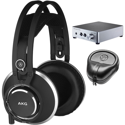 AKG Master Reference Closed-Back Studio Headphones K872 w/ A20 Amplifier Bundle