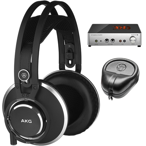 AKG Master Reference Closed-Back Studio Headphones K872 w/ A2 Amplifier Bundle