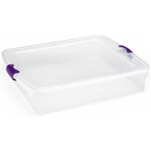 Buffalo 56-Quart Latching Clear Storage Container FQ - 3460CLBL.04