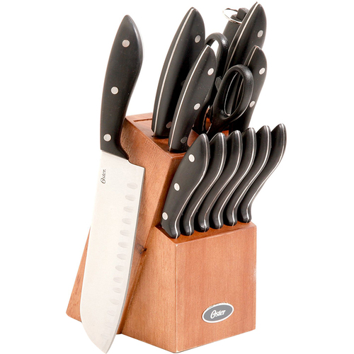 Gibson Huxford 14-Piece Cutlery Set with Dark Wood Cutlery Block - 60772.14