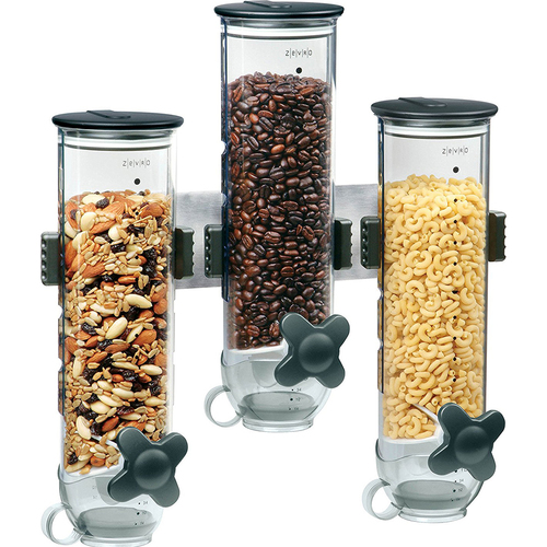 Honey-Can-Do Indispensable SmartSpace Wall Mount Triple Dry-Food Dispenser - KCH-06139