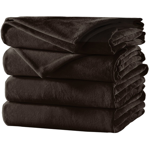 Sunbeam Velvet Plush Heated Blanket Full in Walnut - BSV9GFS-R470-12A44